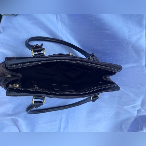 Coach 11062  Hampton Signature Handbag Brown on Brown - Picture 6 of 16